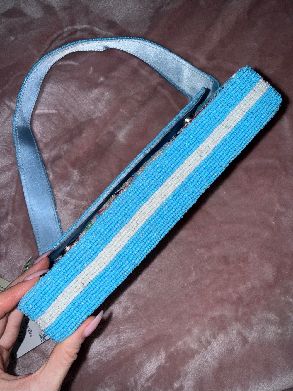 Beaded Seafood Motif Shoulder Bag - Picture 3 of 8